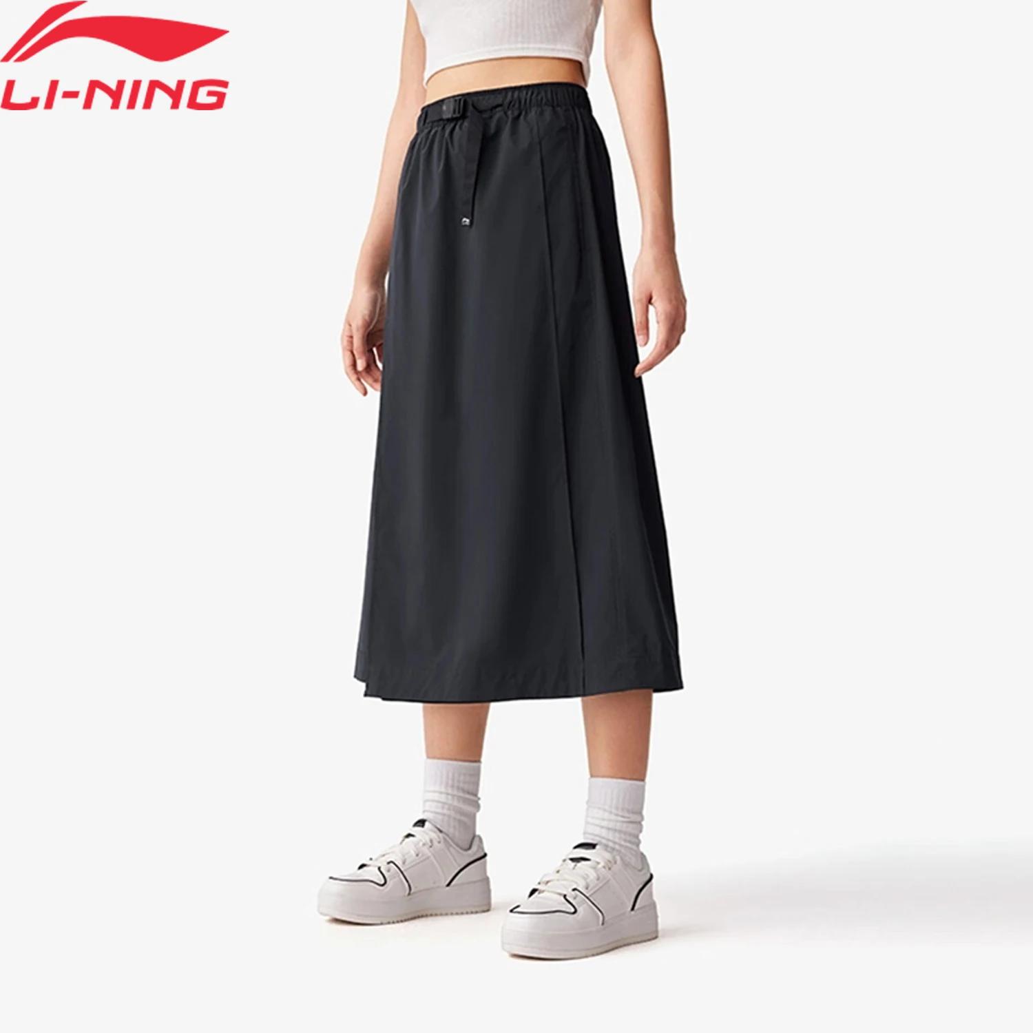 Li-ning – robe de Style sport pour femmes, coupe ample, respirant, doublure réglable, jupe longue à 