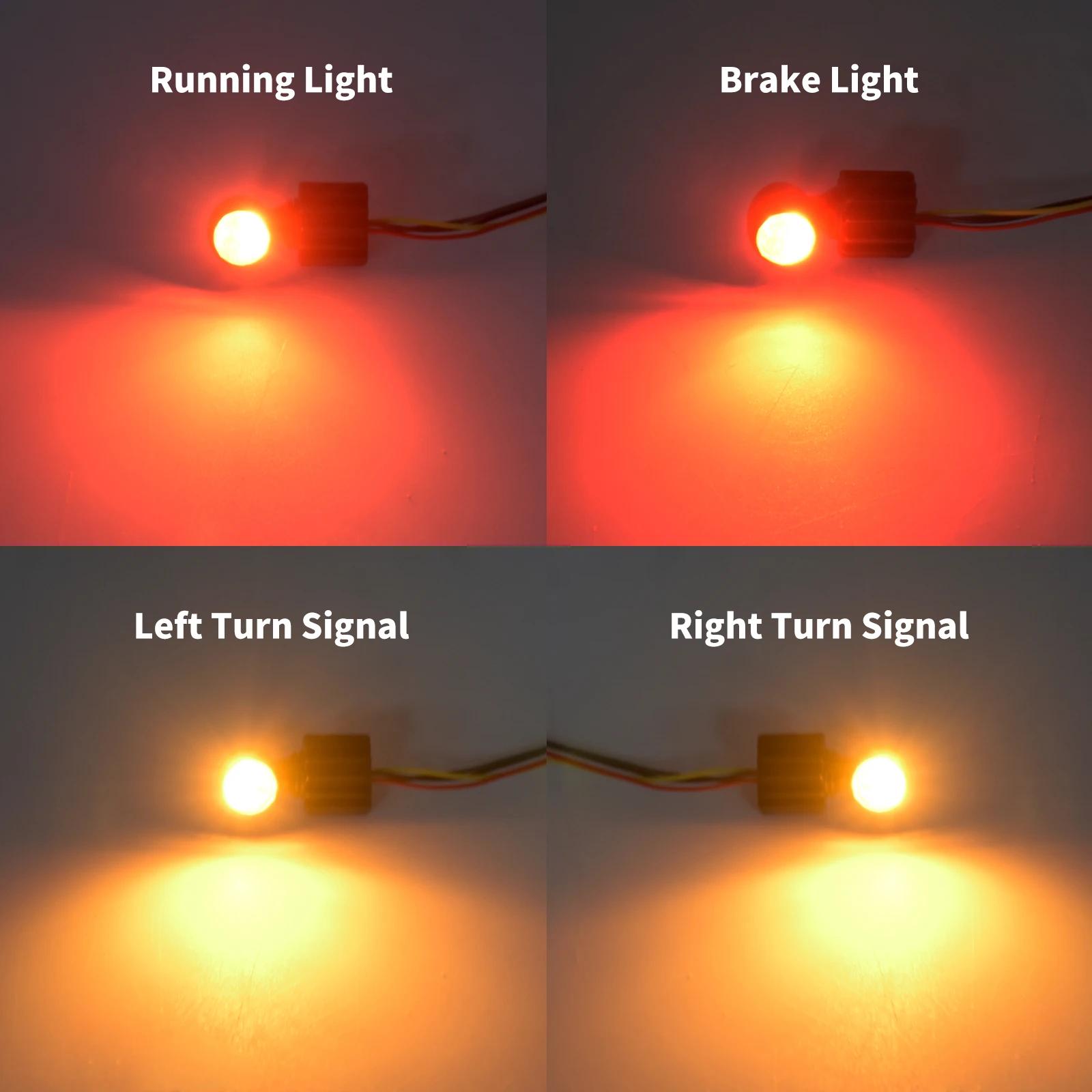 Clignotant de moto LED Mini feu stop avant arrière lampe de course noir/Chrome universel pour Harley