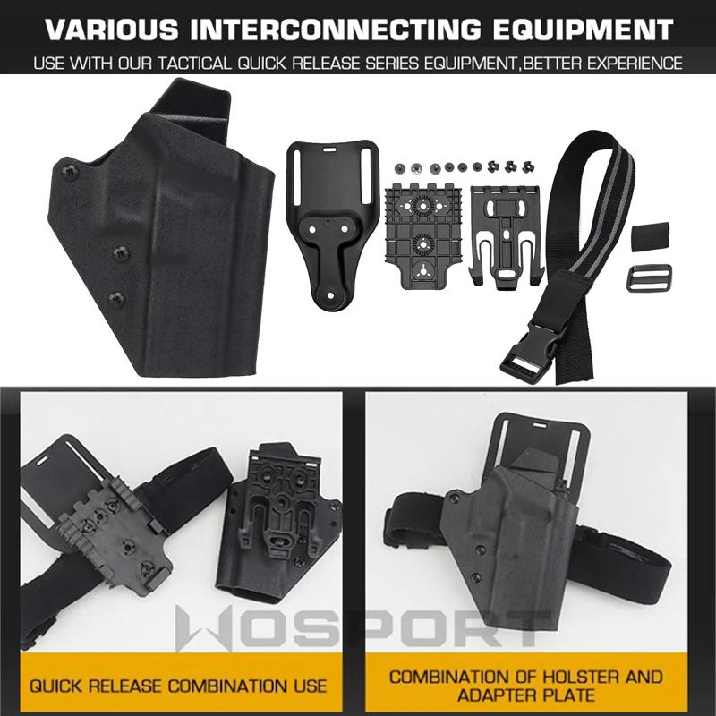 KYDEX – étui de chasse tactique pour pistolet GL17 19 19X 45, étui pour pistolet à ceinture, tractio