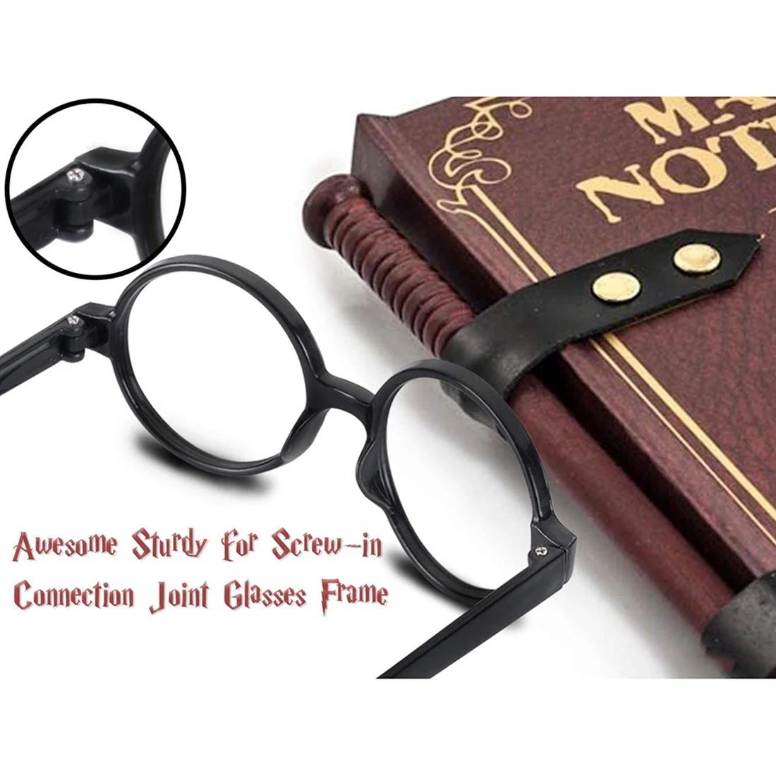 Lunettes de Magicien avec Cadre Rond, Sans Lentilles et Tatouages pour Enfants, Halloween, ixCostumé