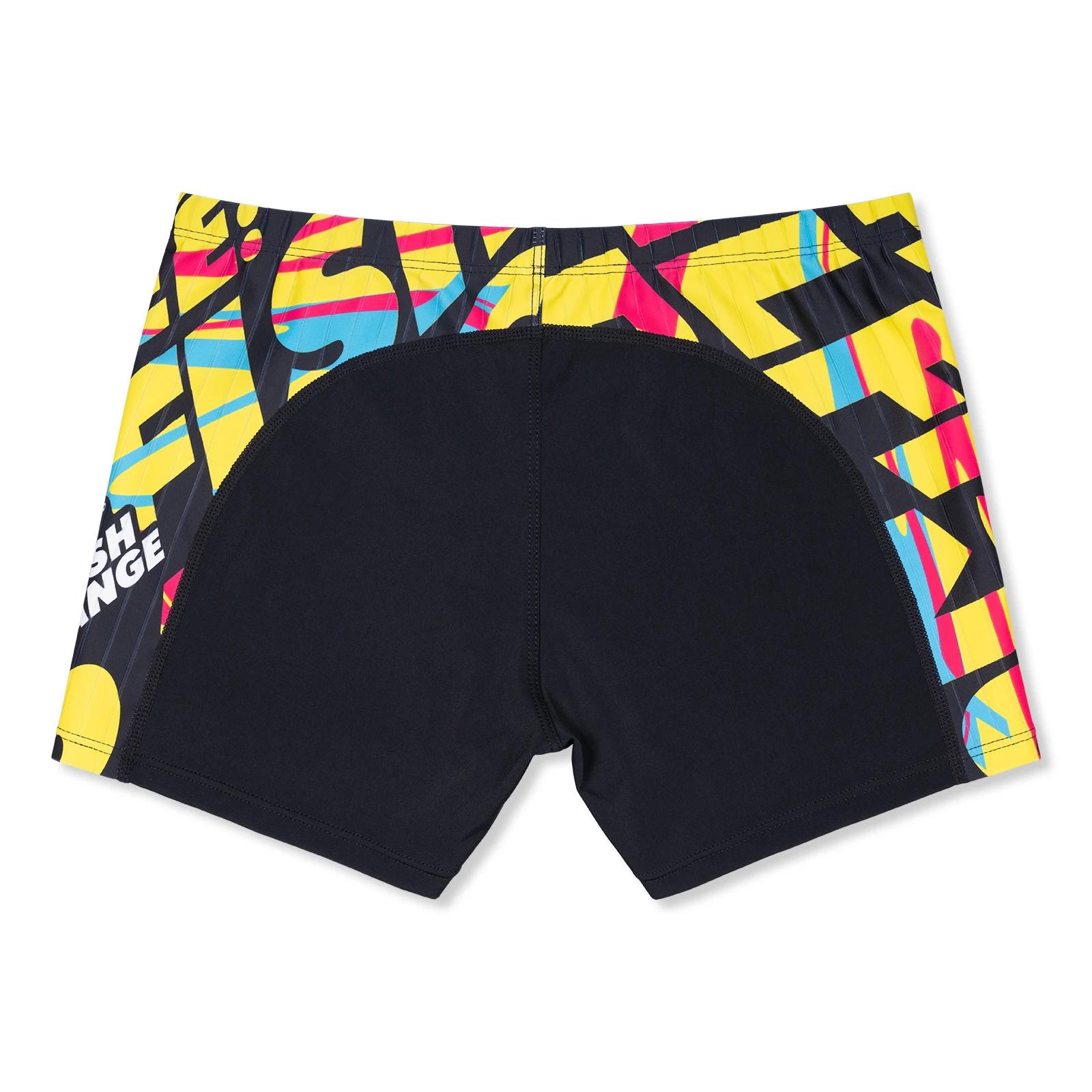 MY KILOMETRE Maillot de bain homme jambe carrée épissure Maillot de bain athlétique Maillots de bain