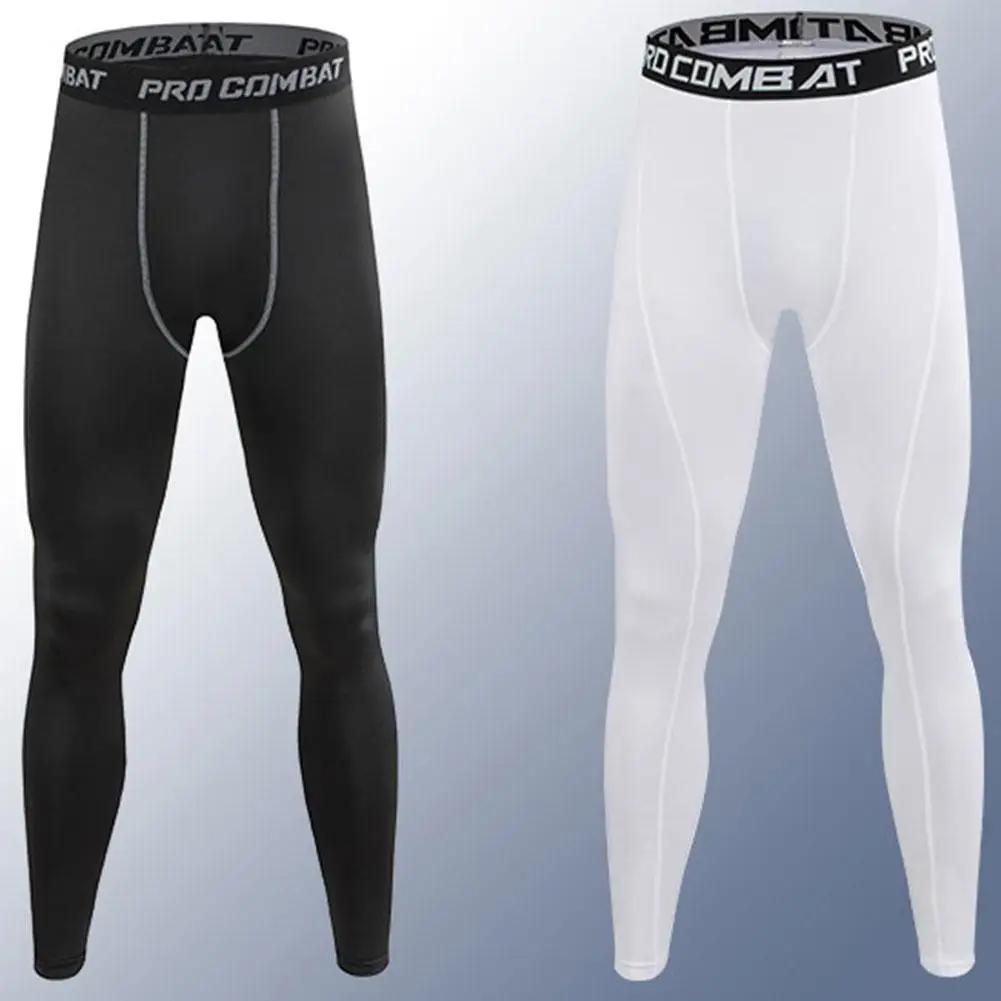 Leggings serrés de Compression pour hommes, pantalons de course, de sport, d'entraînement, de Joggin