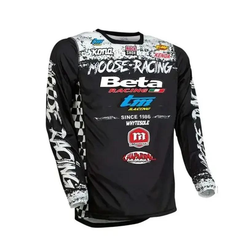 T-SHIRT à manches longues pour hommes, maillot d'équitation pour motOCROSS, vélo de montagne, sport 