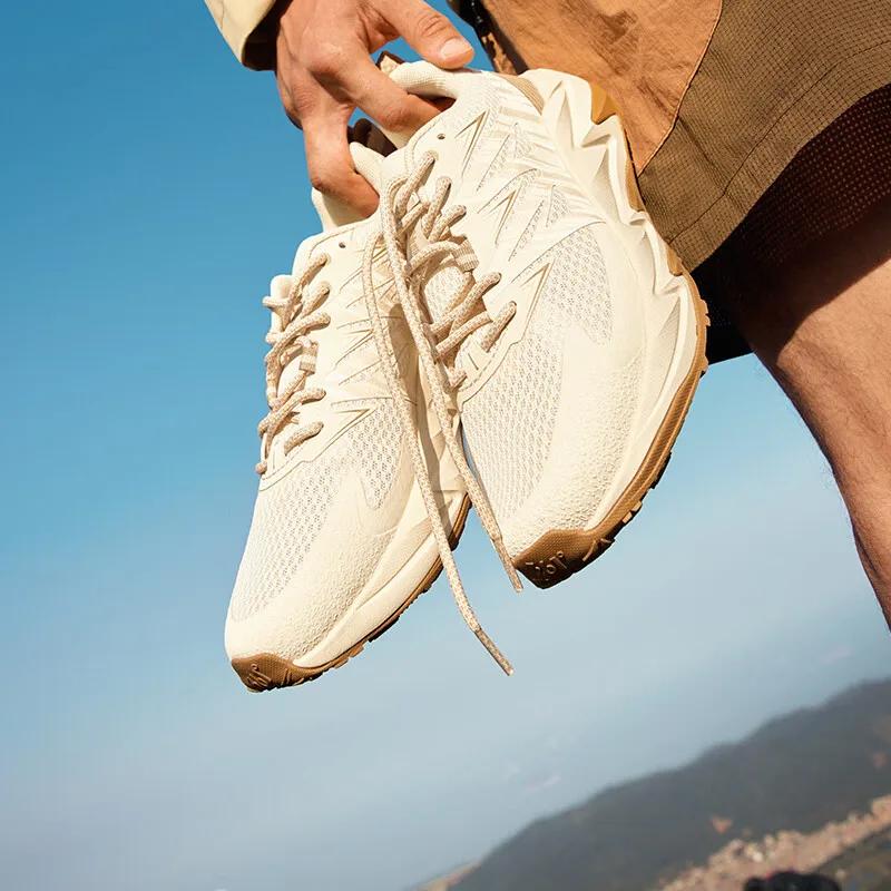 Chaussures de course respirantes en cuir pour hommes, chaussures de randonnée, baskets de jogging en