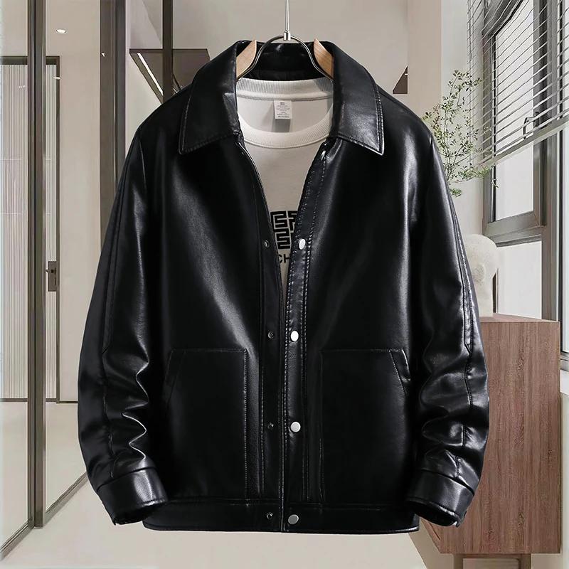 Cette veste d'automne à col montant de haute qualité la plus vendue est une veste en cuir décontract