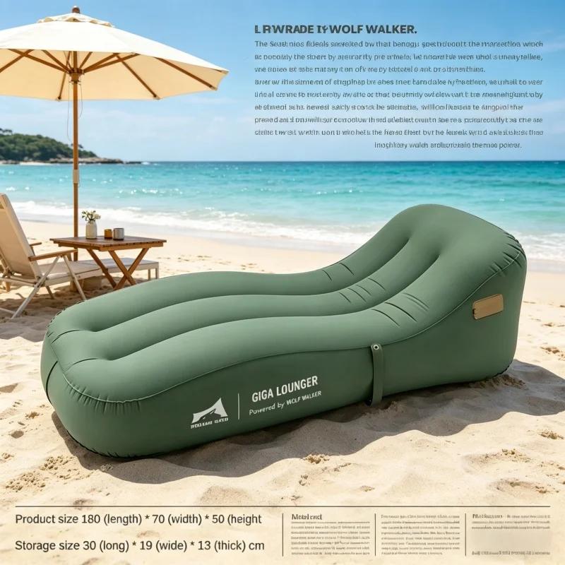 Fauteuil gonflable automatique à un clic, canapé gonflable léger pour les voyages - rechargeable par