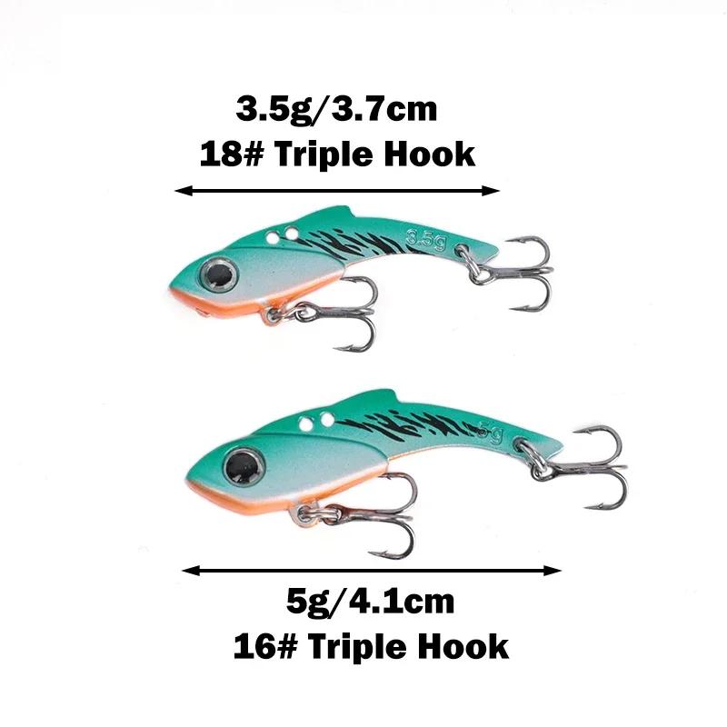 OUTPeugeot-Leurre métallique rigide VIB cuillère, appât Élde type crankbait idéal pour la pêche au b