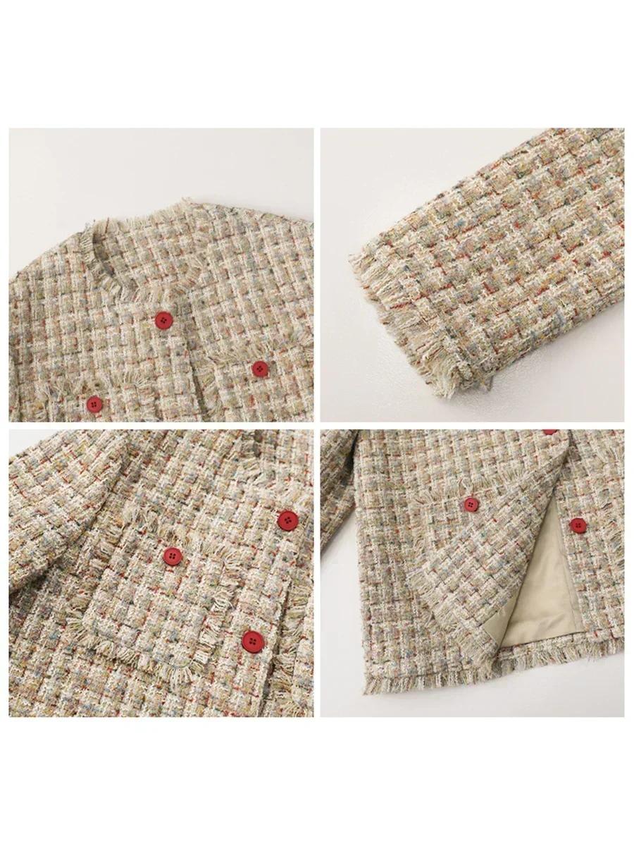 CHIC VEN-Manteau à simple boutonnage pour femme, veste rétro adt, design à bord effiloché, haut fémi