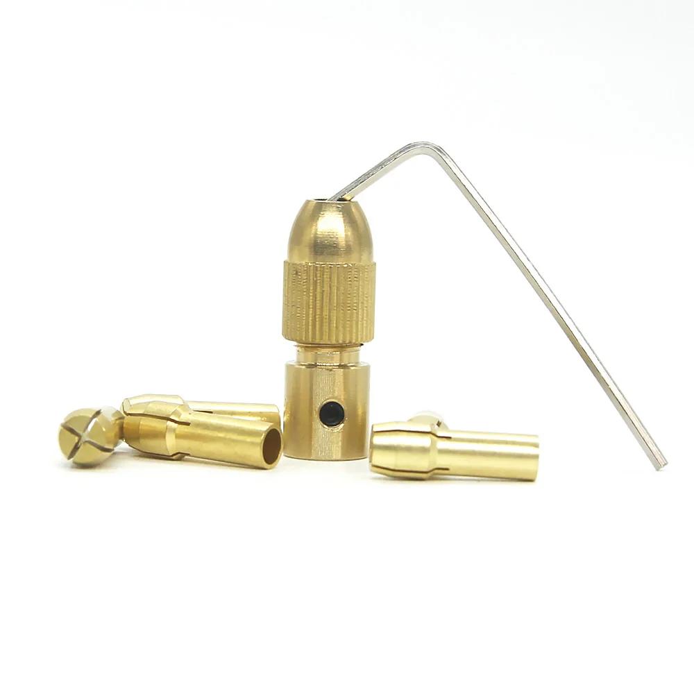 Mini perceuse à pince en laiton pour moteur électrique, adaptateur de mandrin, adaptateur de foret s