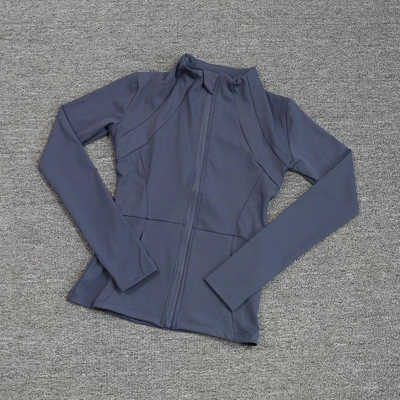Manteau sport femmes slim manches longues - Chemise yoga course rapide Pilates fitness vêtements