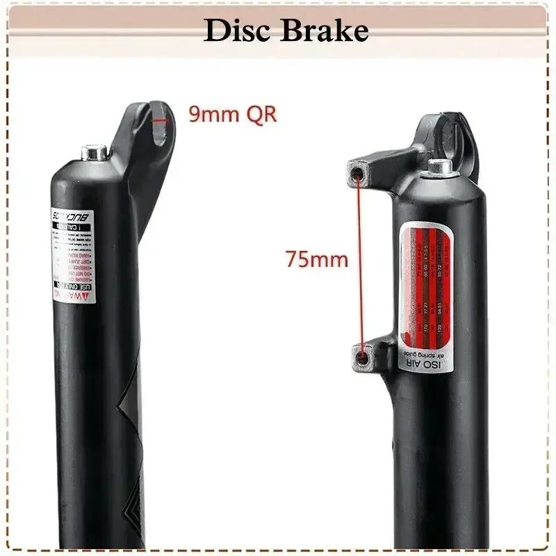 BUCKKub26X4.0-Fourche de vélo à suspension pneumatique, Fat Bike Travel, verrouillage manuel, fourch