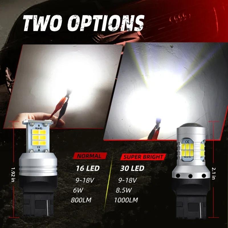 Feu de recul LED sans erreur, 2 pièces, feu de secours T20 7440 W21W pour Volkswagen VW Golf 6 MK6 5