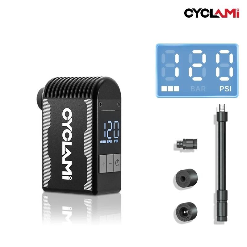 Pompe à vélo électrique portable en alliage CYCLAMI A2S 120 PSI 500 mAh, mini compresseur d'air rapi