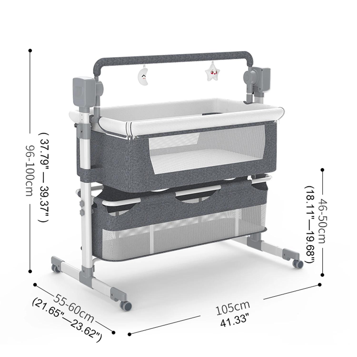 Moussinet pour bébé, à bascule électrique automatique avec télécommande, couffin de chevet pour nouv