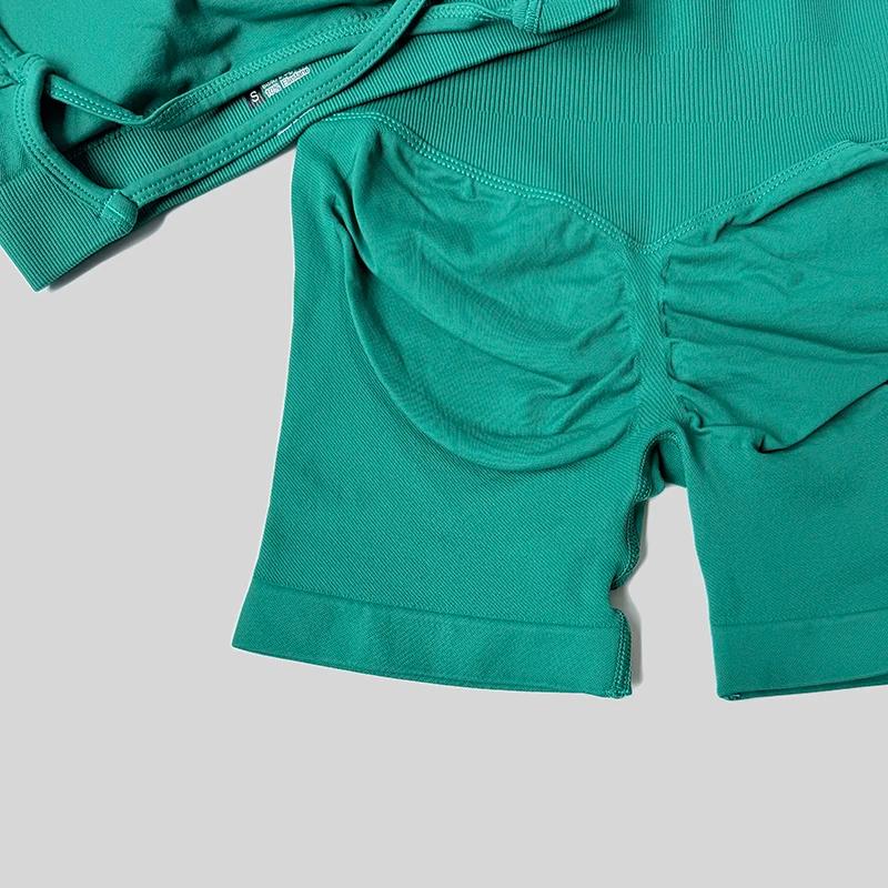 Combinaison de levage de hanche pêche, soutien-gorge de sport croisé dans le dos, antichoc, short à 