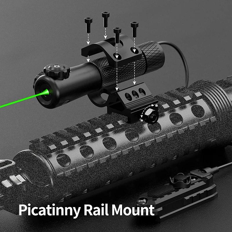 Lunette de visée Laser rouge/vert, réglage sans outil, portée de fusil à points verts avec support P
