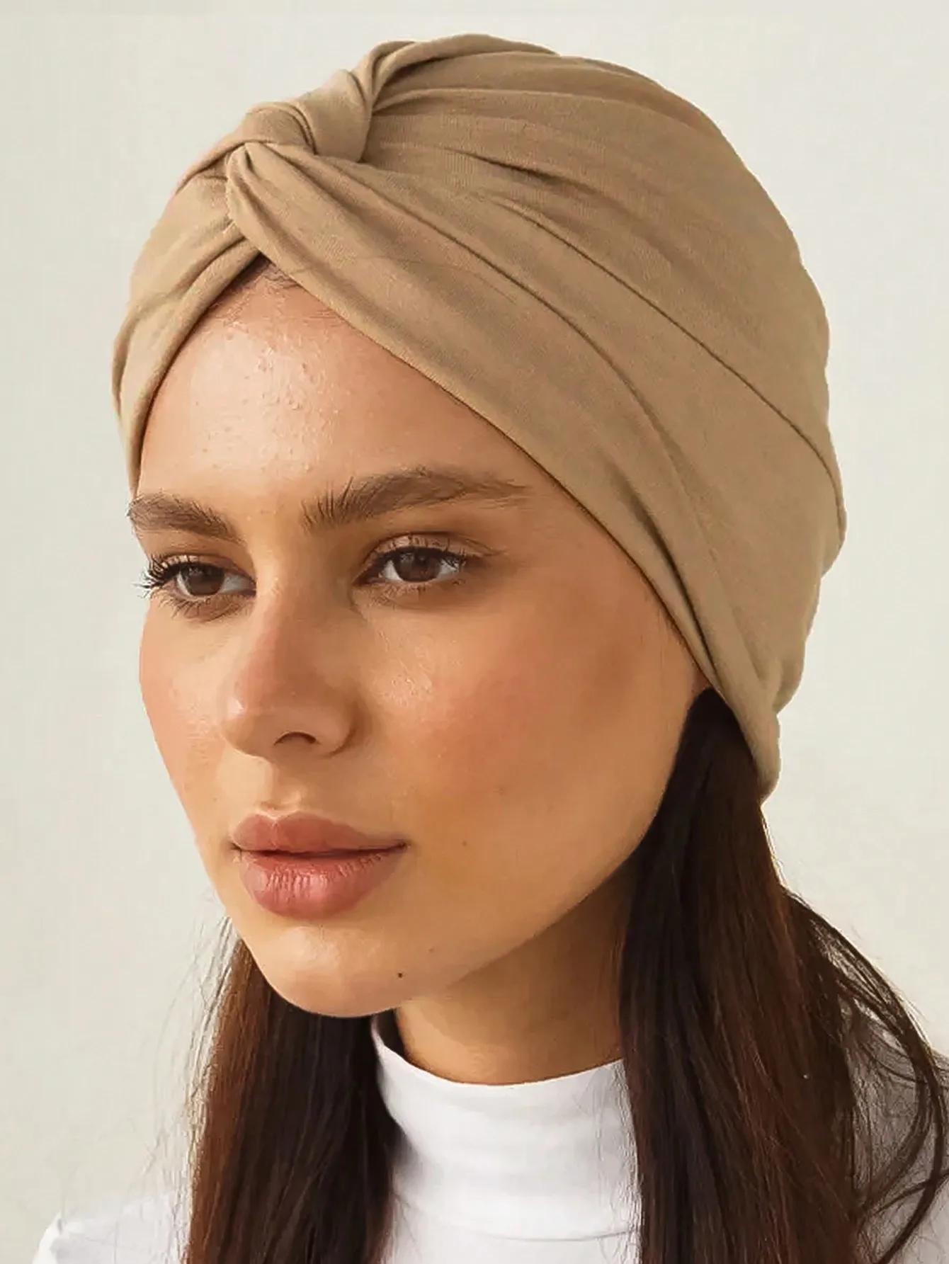 Casquettes Hijab musulmanes pour Ramadan, foulard à la mode pour femmes, couleur unie, soins capilla