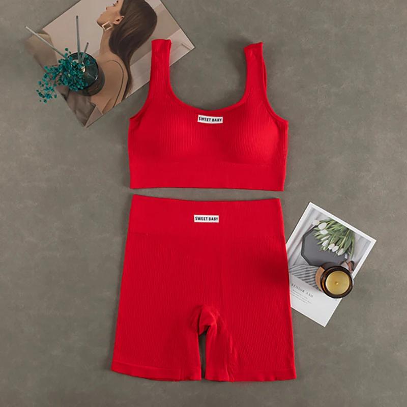 Ensemble de yoga sans couture pour femmes, combinaisons d'entraînement de fitness, soutien-gorge de 