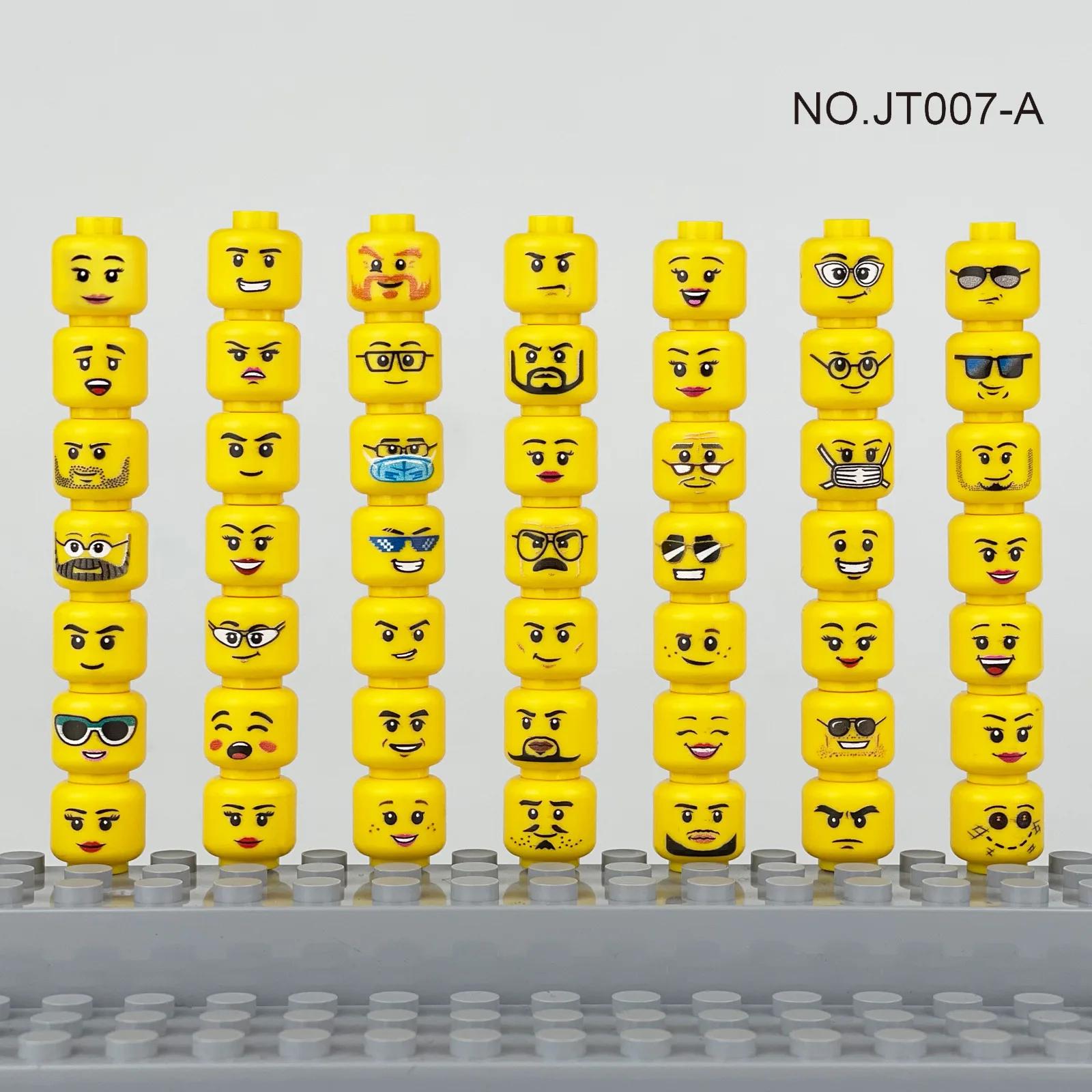Hot 56 pcs/lot Mini Figure tête créative visages rire cri mignon Expression faciale briques blocs de