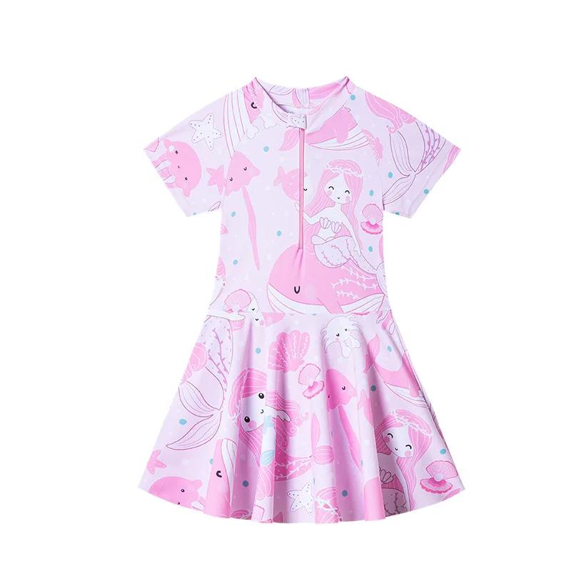 Maillot de bain enfant dauphin bleu dessin animé 2-14 ans vacances piscine mer été fille