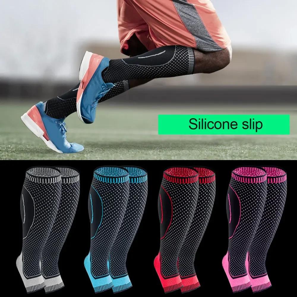 1 pièces femmes hommes Compression mollet manches soutien adapté pour la course basket-ball Protecti