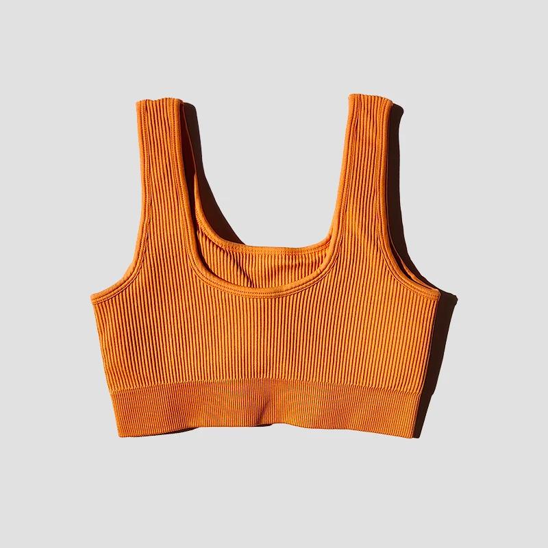 Soutien-gorge sport sans coutures pour femmes - Lingerie fitness yoga rembourrée push-up