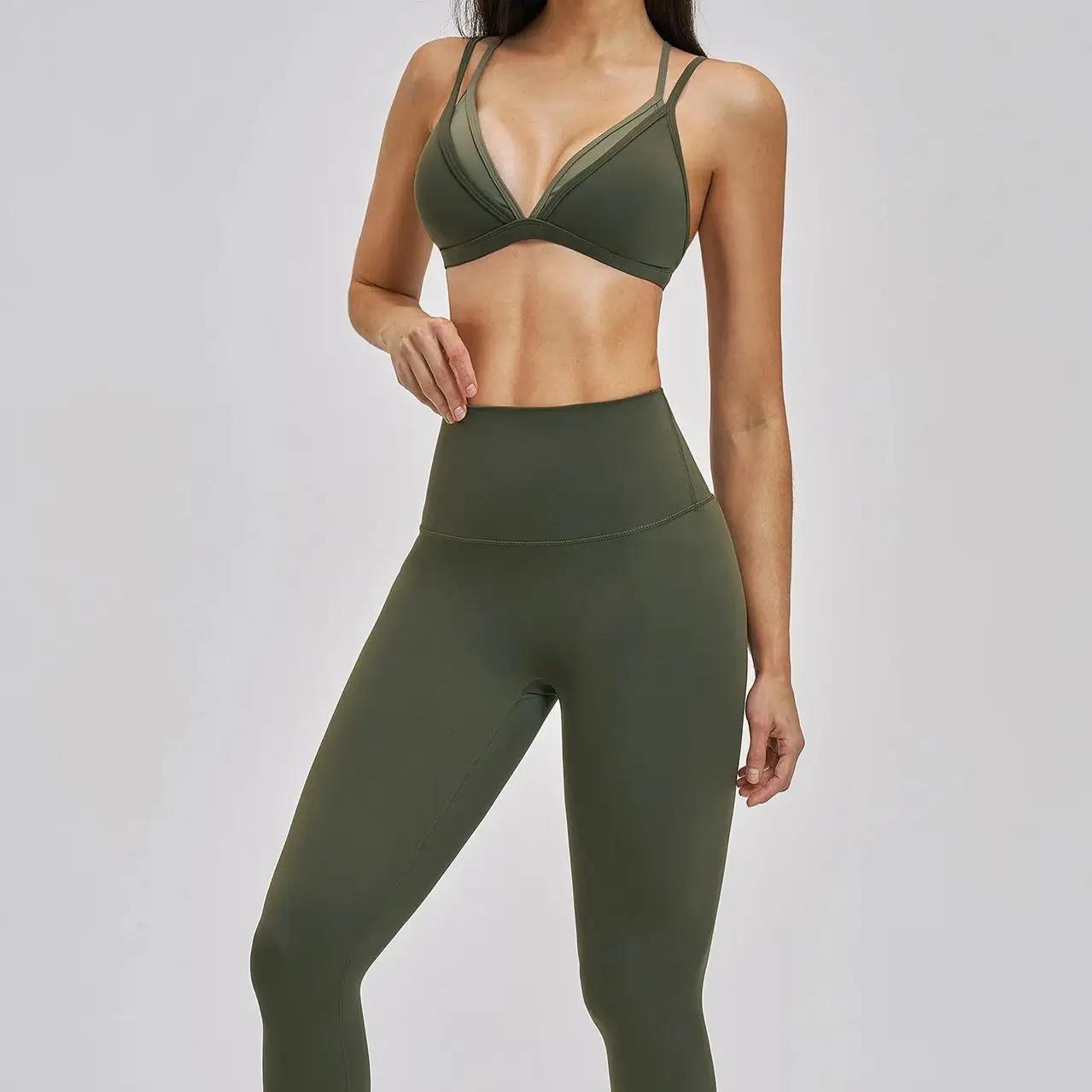 Ensemble de sport Ningyu sexy et décontracté pour la course et le yoga, 2 pièces, leggings taille ha