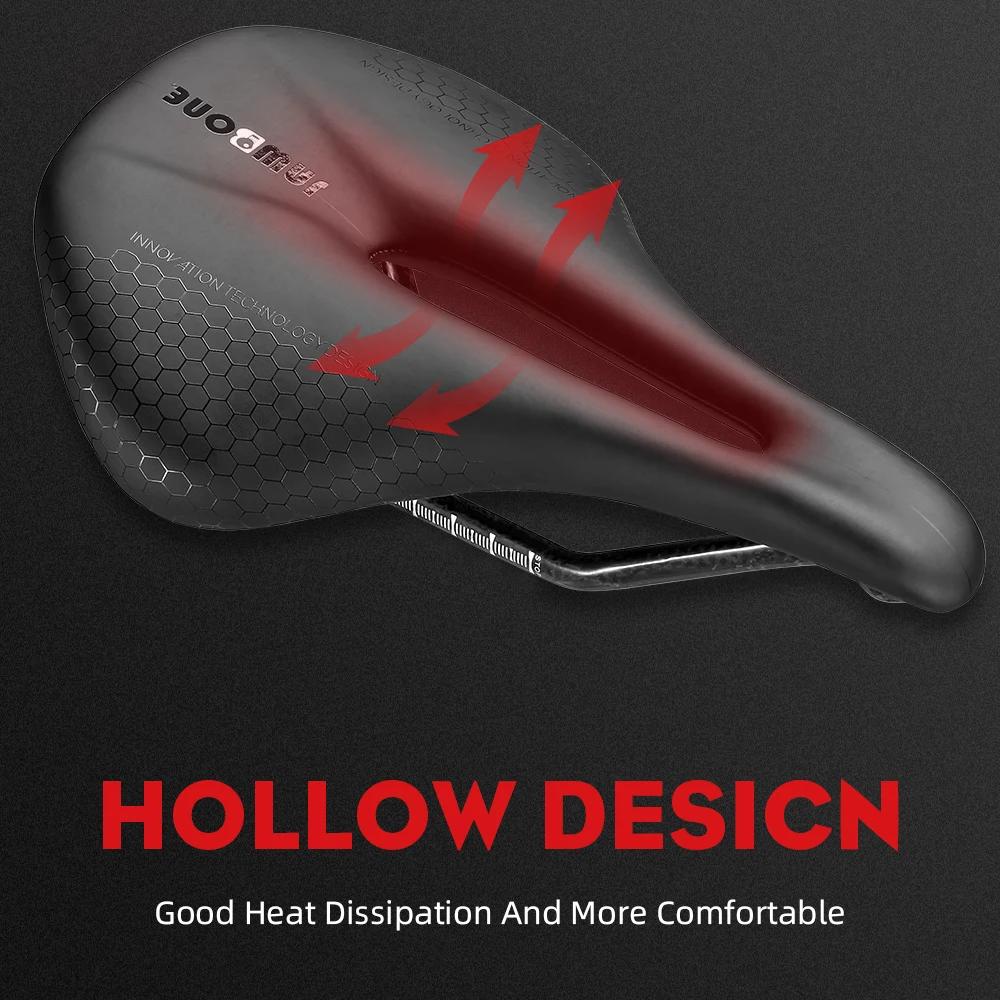 JAWBONE-Selle de vélo en cuir ultralégère, 7x9mm, entièrement en carbone, design creux R64, coussin 