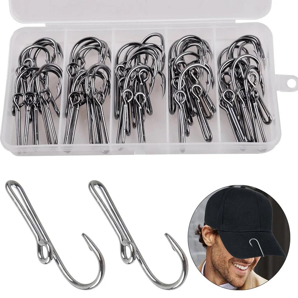Crochets de pêche personnalisés pour chapeau, crochet de poisson, clip de chapeau, argent, fermoir, 