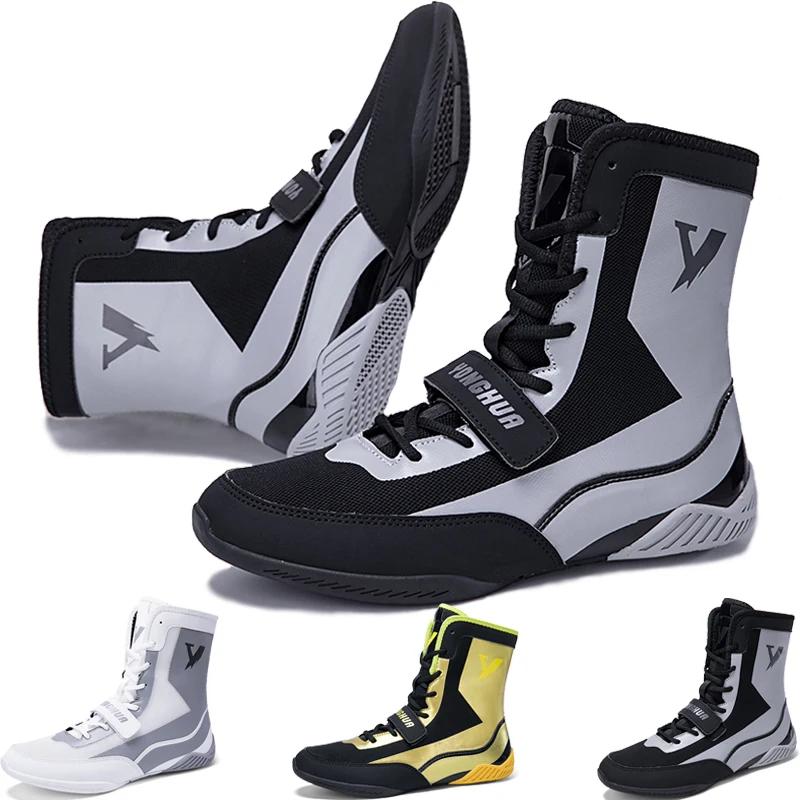 Chaussures de lutte boxe professionnelles hommes - Bottes lutte volantes maille respirante baskets légères