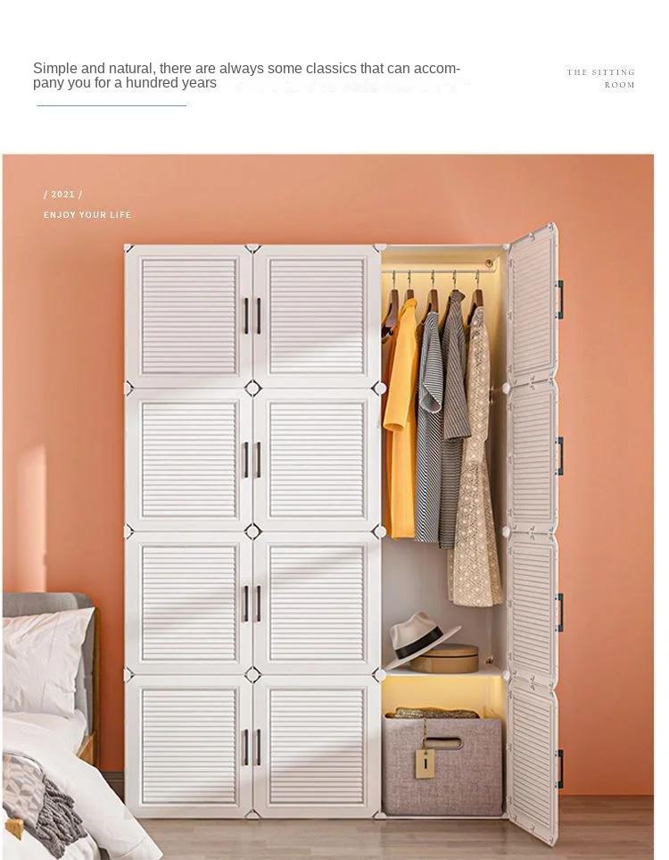 Armoire de Rangement Pliable et Anti-Poussière, Meuble de Chambre à Coucher, Assemblez des Vêtements