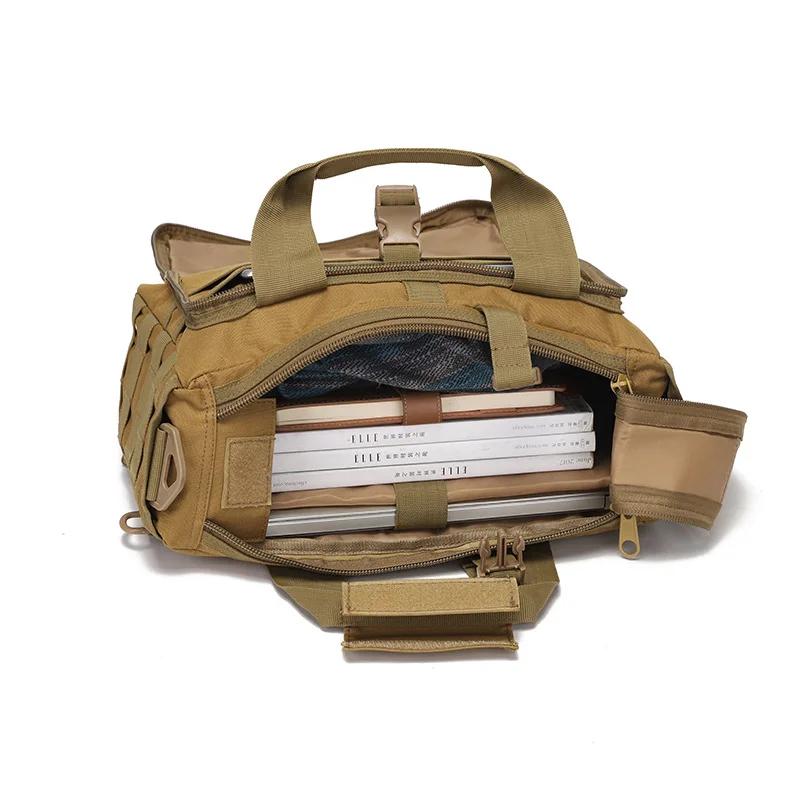 Sac à dos militaire tactique Molle en Nylon, sacoche à bandoulière pour ordinateur portable, porte-d