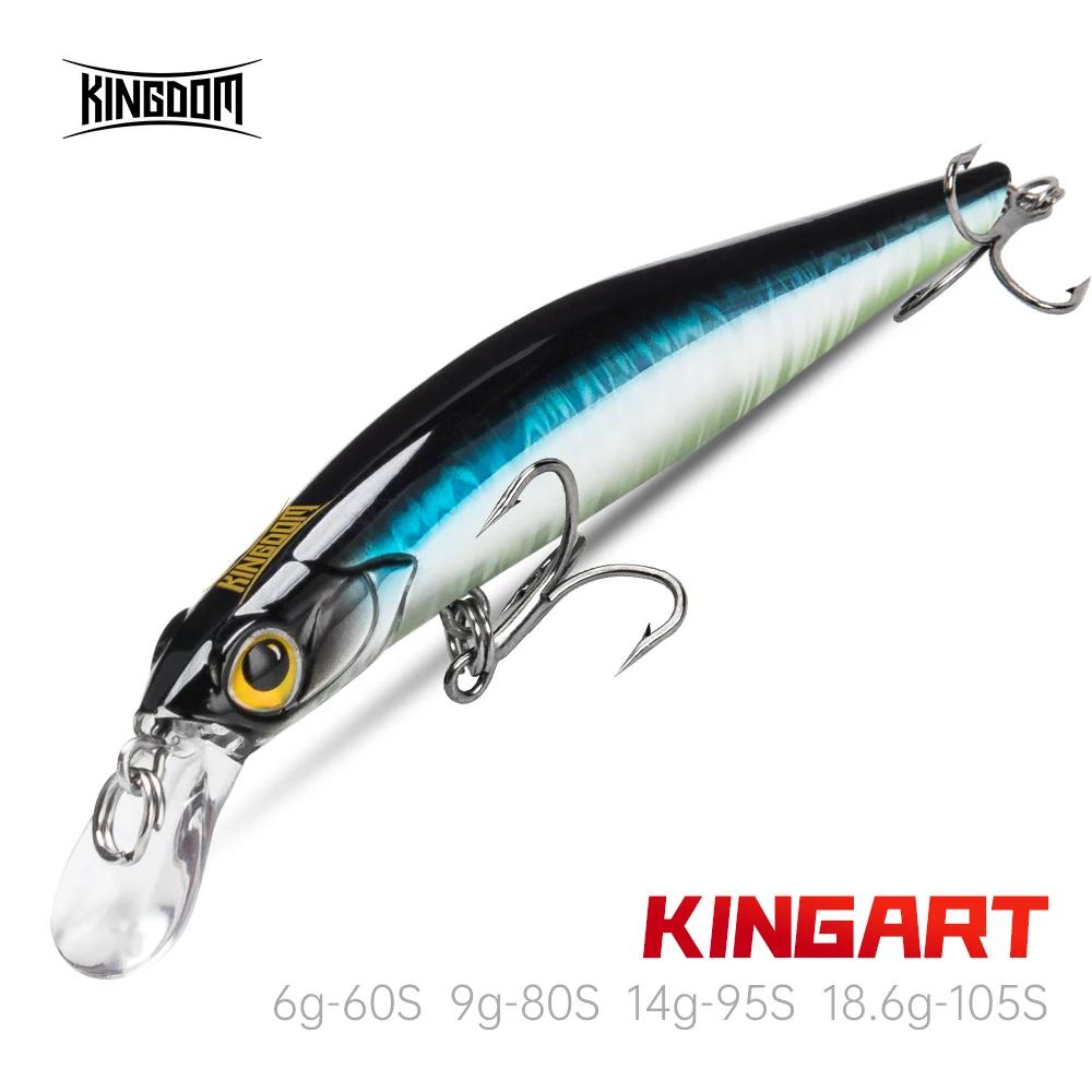 Kingdom Kingart coulant méné leurres de pêche 6g 9g 14g 18.6g Jerkbaits ​ ​ Wobblers d'action réalis