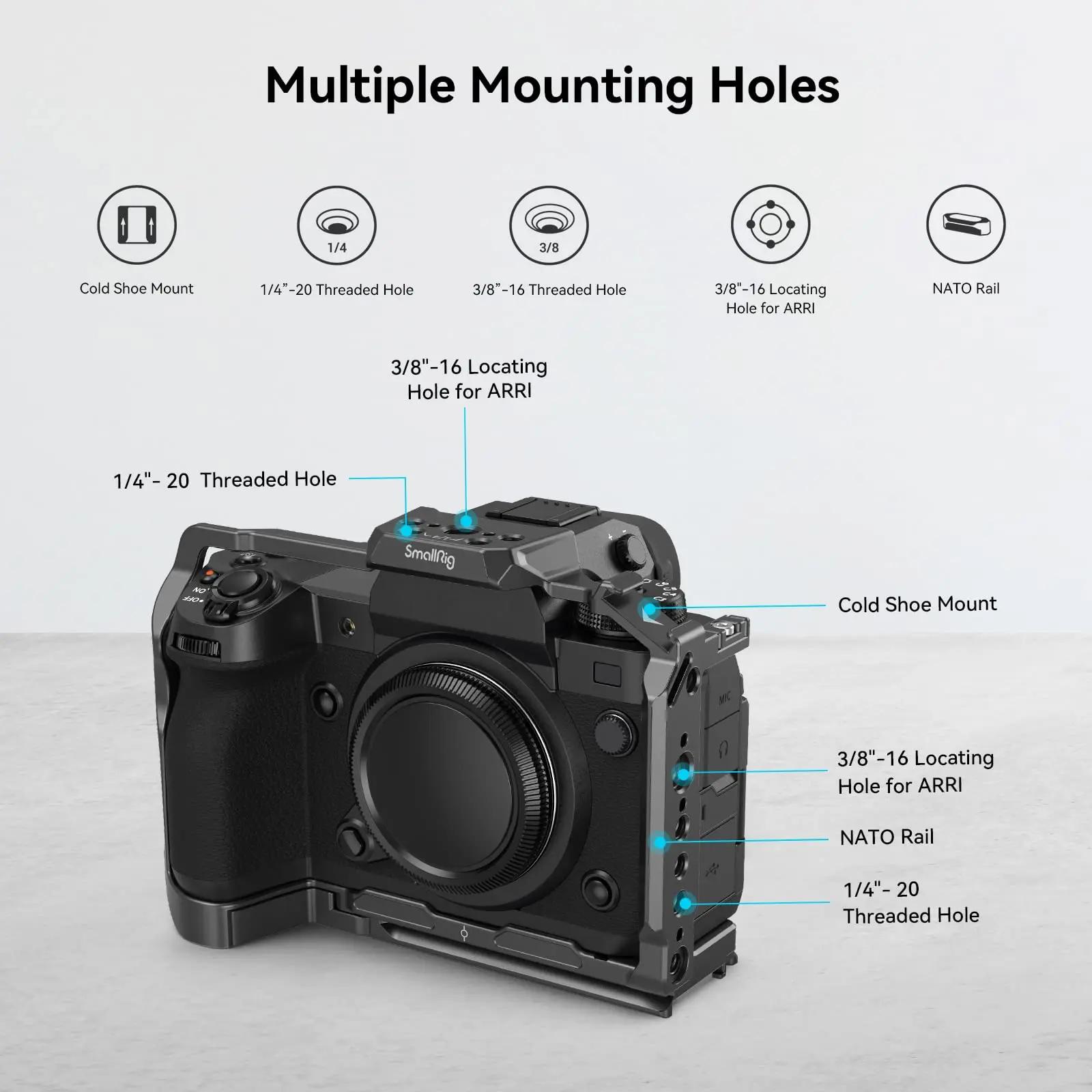 Cage de caméra SmallRig pour FUJIFILM X-H2 / X-H2S, plate-forme de caméra de fabrication vidéo en al
