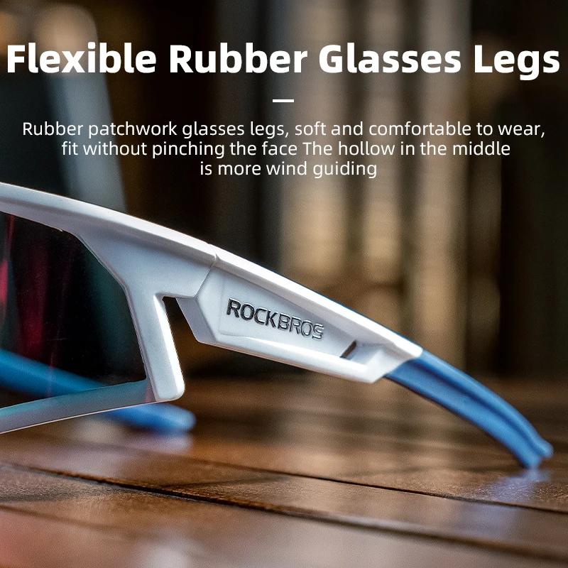 ROCKBROS – lunettes de soleil photochromiques pour hommes et femmes, polarisées, réglables, Support 
