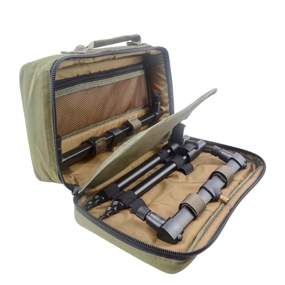 Hirisi Carpe Pêche Sac avec Buzz Bar Carryall Bagages avec Banque Bâtons Tige Pod Taille 20x33x10cm