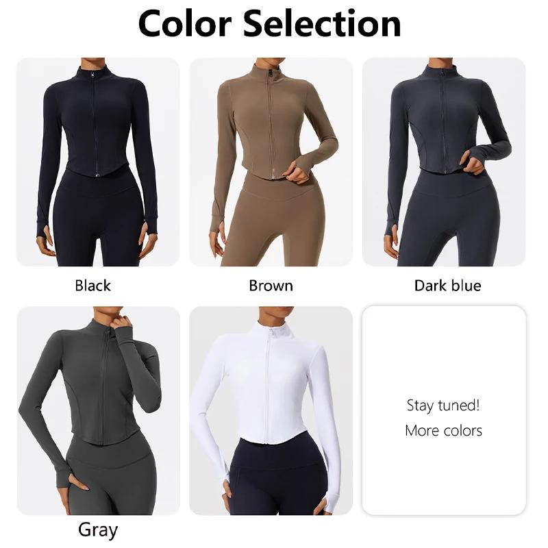 Hearuisavy Vestes de sport ultra-douces pour femmes, vêtements de yoga à fermeture éclair, vêtements