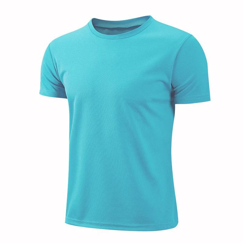 T-Shirt de Sport multicolore à manches courtes, séchage rapide, maillots de gymnastique, chemise de 