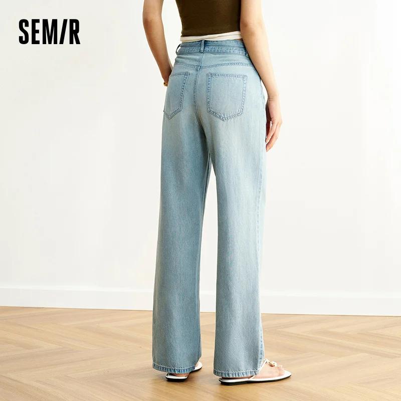 Jean large vintage délavé Semir pour femme – Confortable et tendance, idéal pour le quotidien et le 