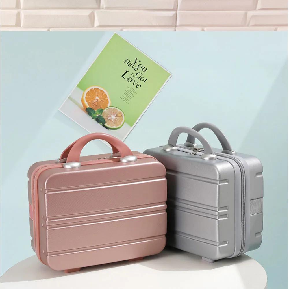 Petite valise de voyage pour femme, sac à cosmétiques, matériau compressif, neuf, taille 30 cm-15,5 