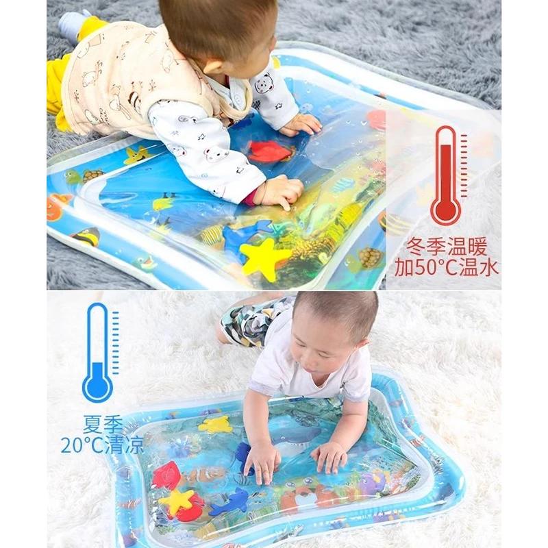 Tapis de jeu d'eau pour bébé, jouets pour le ventre, coussin gonflable, développement de l'éducation