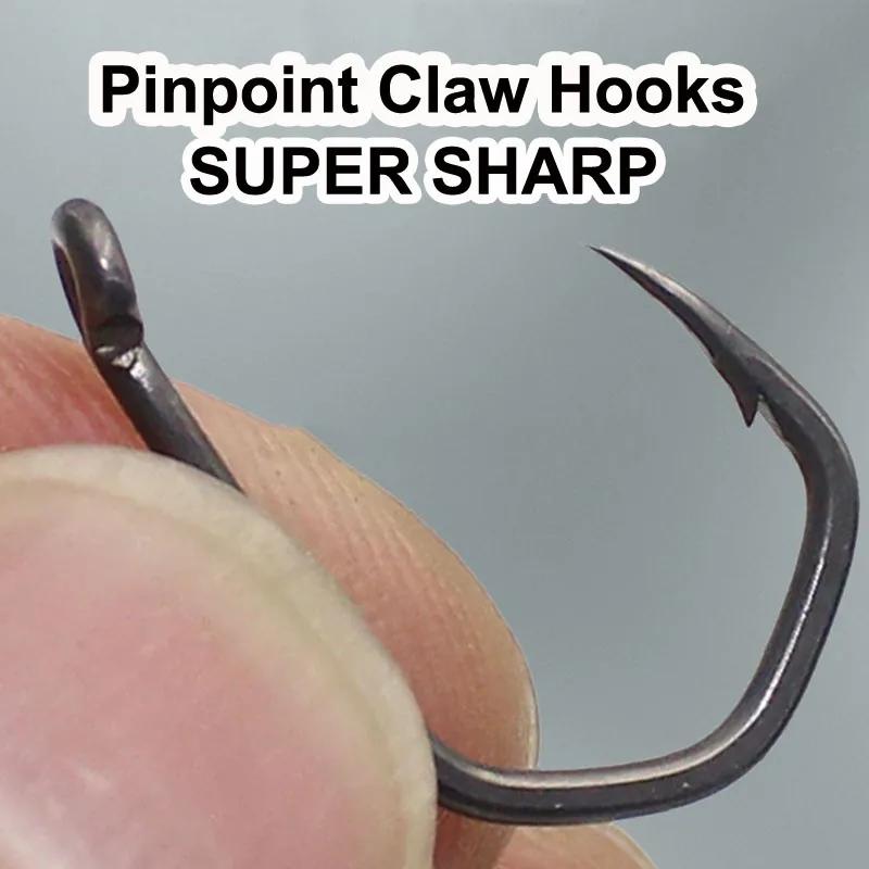 Hameçons de pêche à la carpe revêtus de PTFE, en acier à haute teneur en carbone, noir mat, tige cou