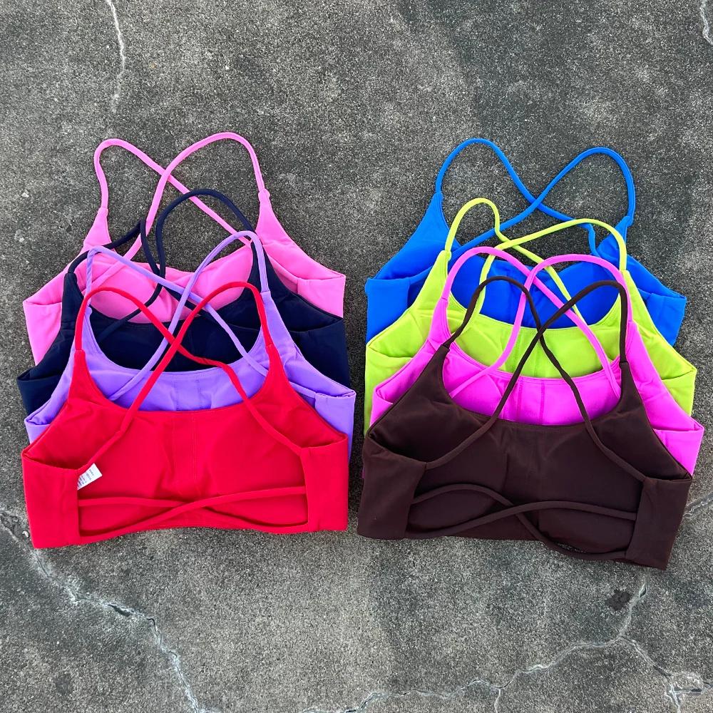 Femmes sport soutien-gorge pour Fitness femmes Yoga gilet entraînement course débardeur femme dos nu