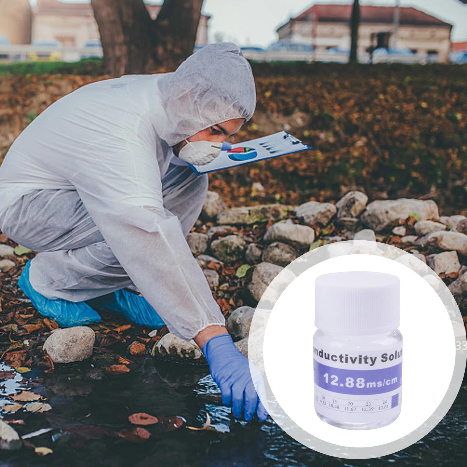 Solution d'étalonnage pour testeurs EC TDS, réutilisable, 25ml, aster us/cm, 1413us/cm, 12.88 ms/cm,