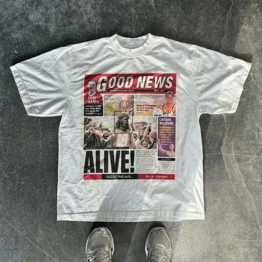 Harajuku journal américain graphique t-shirts Y2k hauts surdimensionné t-shirt Couple Pro choix goth