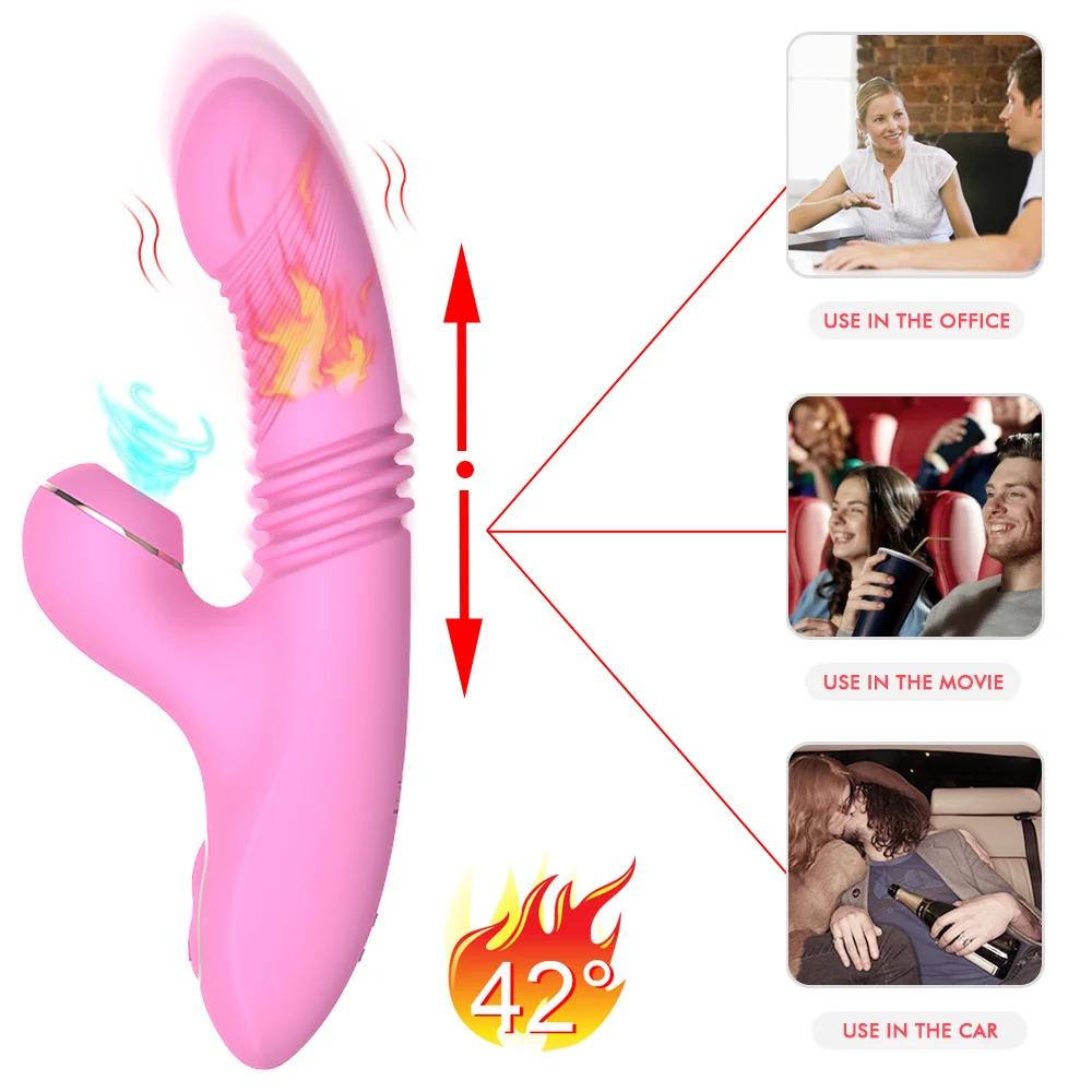 Dibe-Godemiché à Succion de Clitoris pour Femme, Jouet Sexuel Vibrant à 7 Fréquences, Chauffant le P