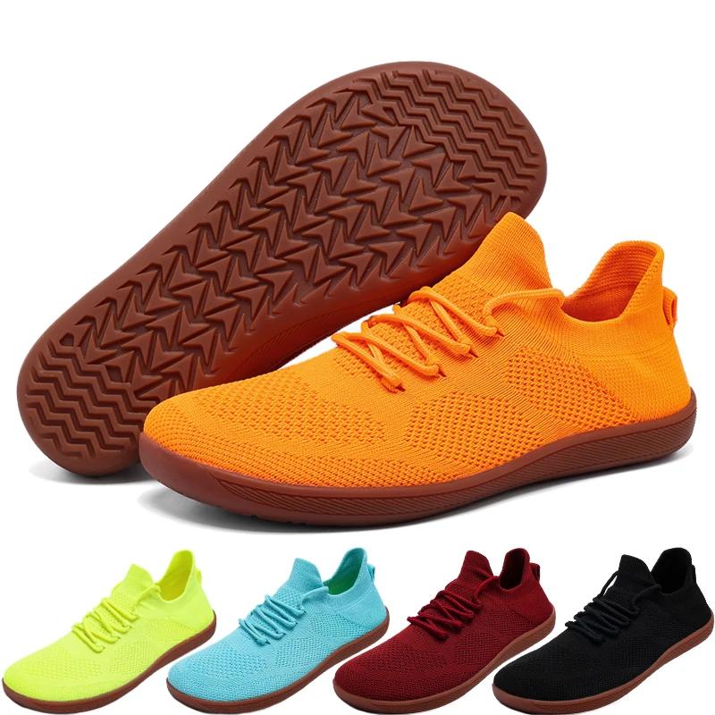 Chaussures pieds nus minimalistes unisexes - Baskets légères respirantes pour marche décontractée plein air