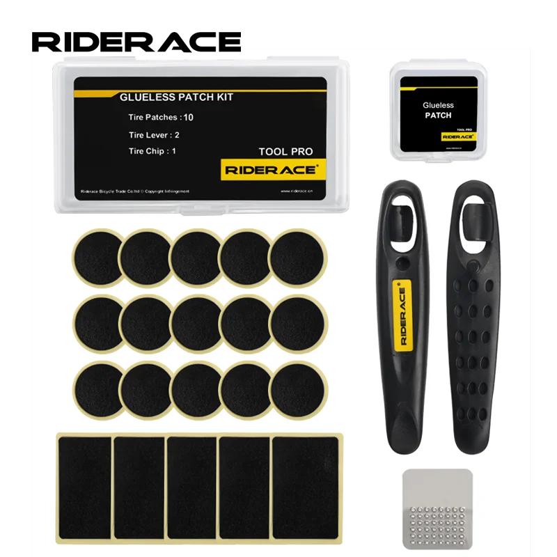 Kit de patchs de puces sans colle pour vélo, chambre à air de vélo, levier de pneu, outil de réparat