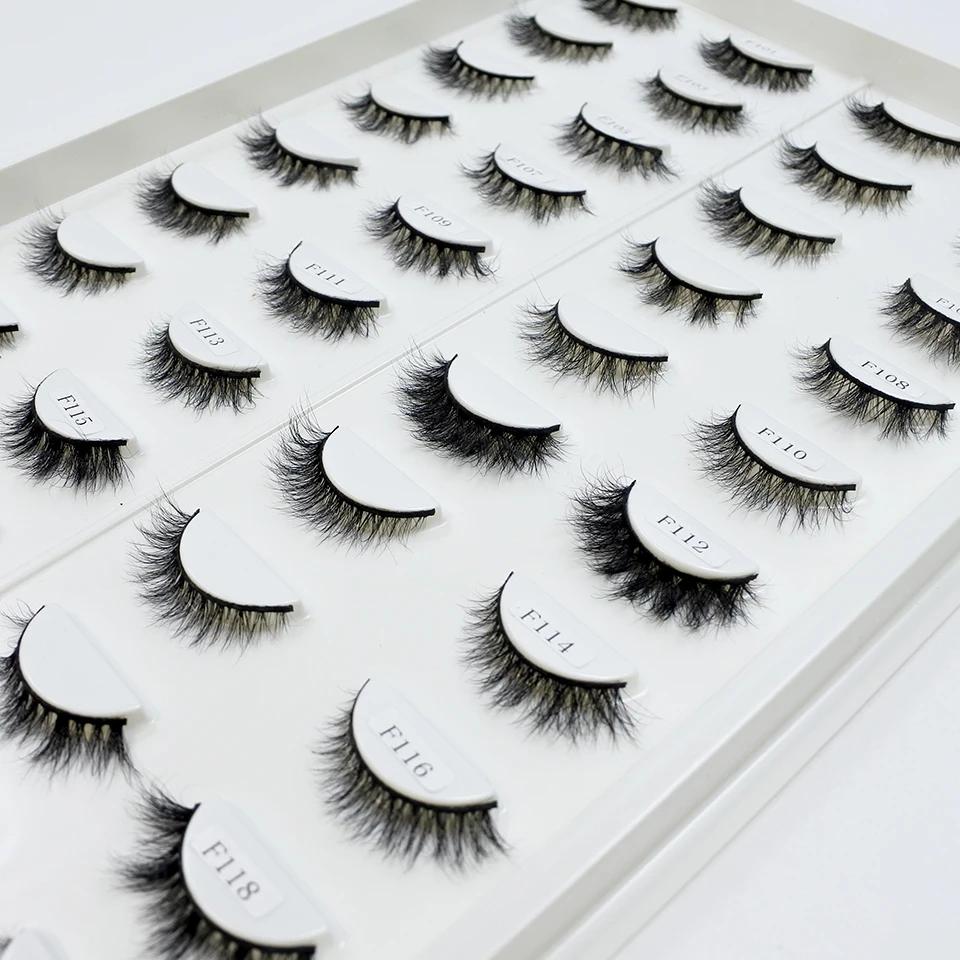Cils de vison naturels de haute qualité mode classique doux pleine bande cils maquillage 12mm cils d