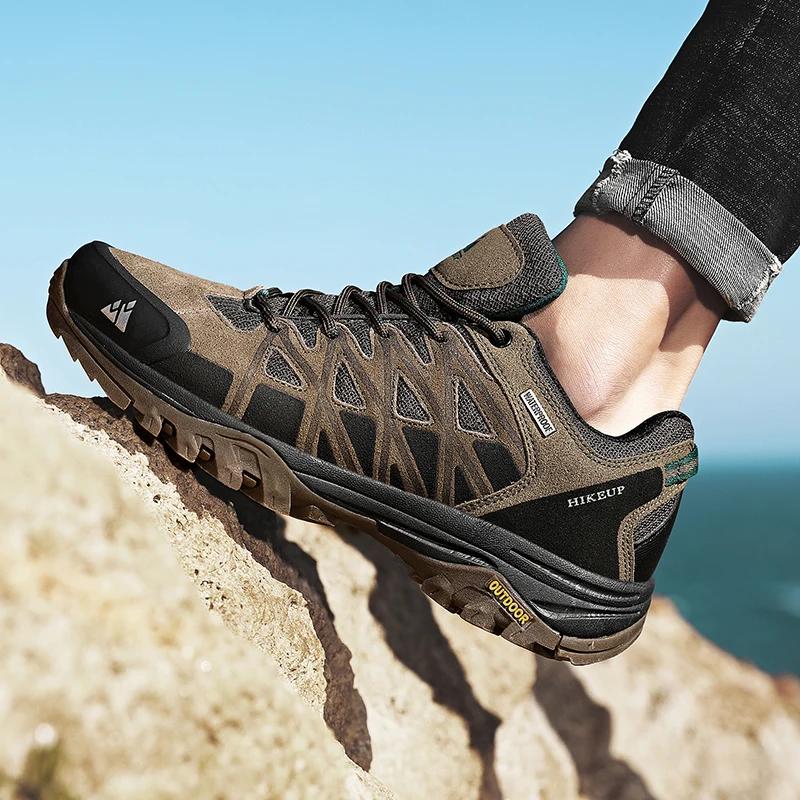 Chaussures de randonnée plein air homme HIKEUP - Bottes trekking baskets camping résistantes usure montagne